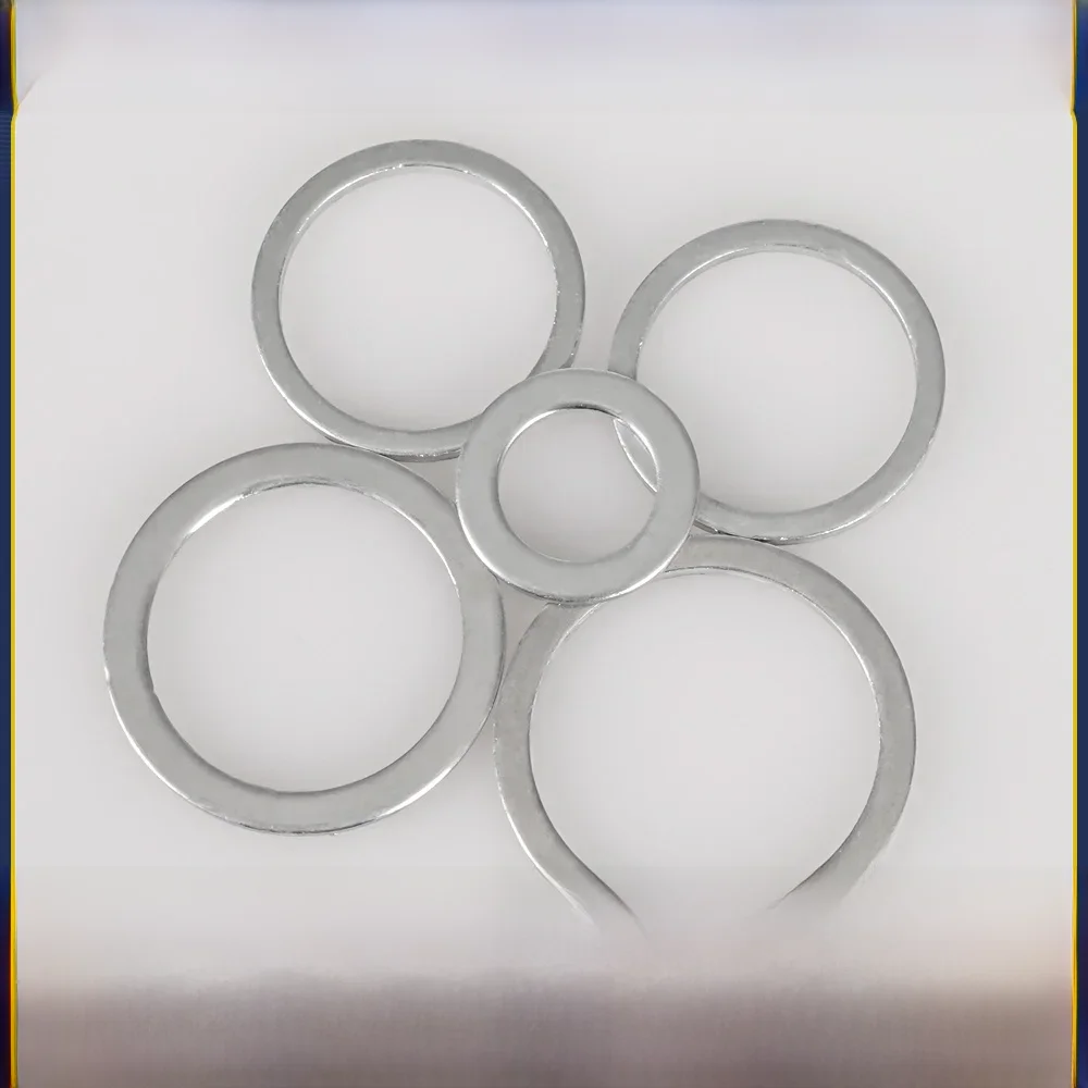 Rondelles plates en aluminium M6 M8 M10 M12 M14 M16 M18 M20 M22, raccords métalliques, joint torique de fixation, rondelle d'espacement, 20 à 100 pièces d'épaisseur 1mm-2mm