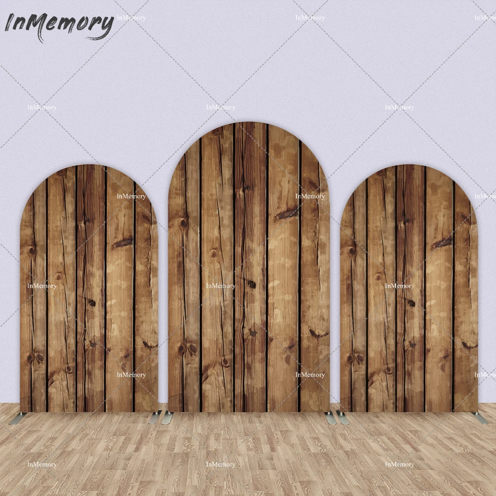 

Wedding Party Decoration Rustic Wood Arch Backdrop Cover Chiara Wall Brown Wooden Newborn Baby Shower Birthday Party Banner