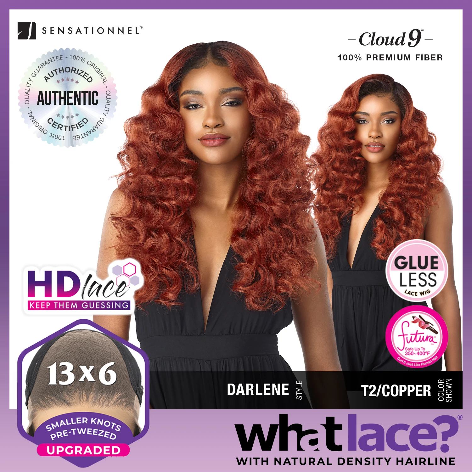 Sensationnel Cloud 9 What Lace HD Lace Front Wig 13X6 Darlene – Long, Pre-Plucked, Natural Look