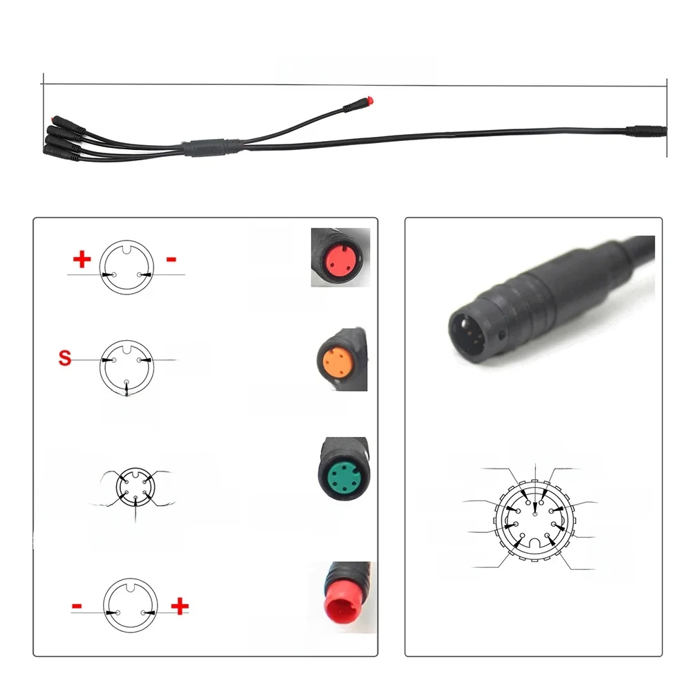 AliExpress NONE Electric Bicycle Waterproof Cable Main 1T5 For Some For KT Controllers Connector Line Replacement Electric Vehicle Accessories