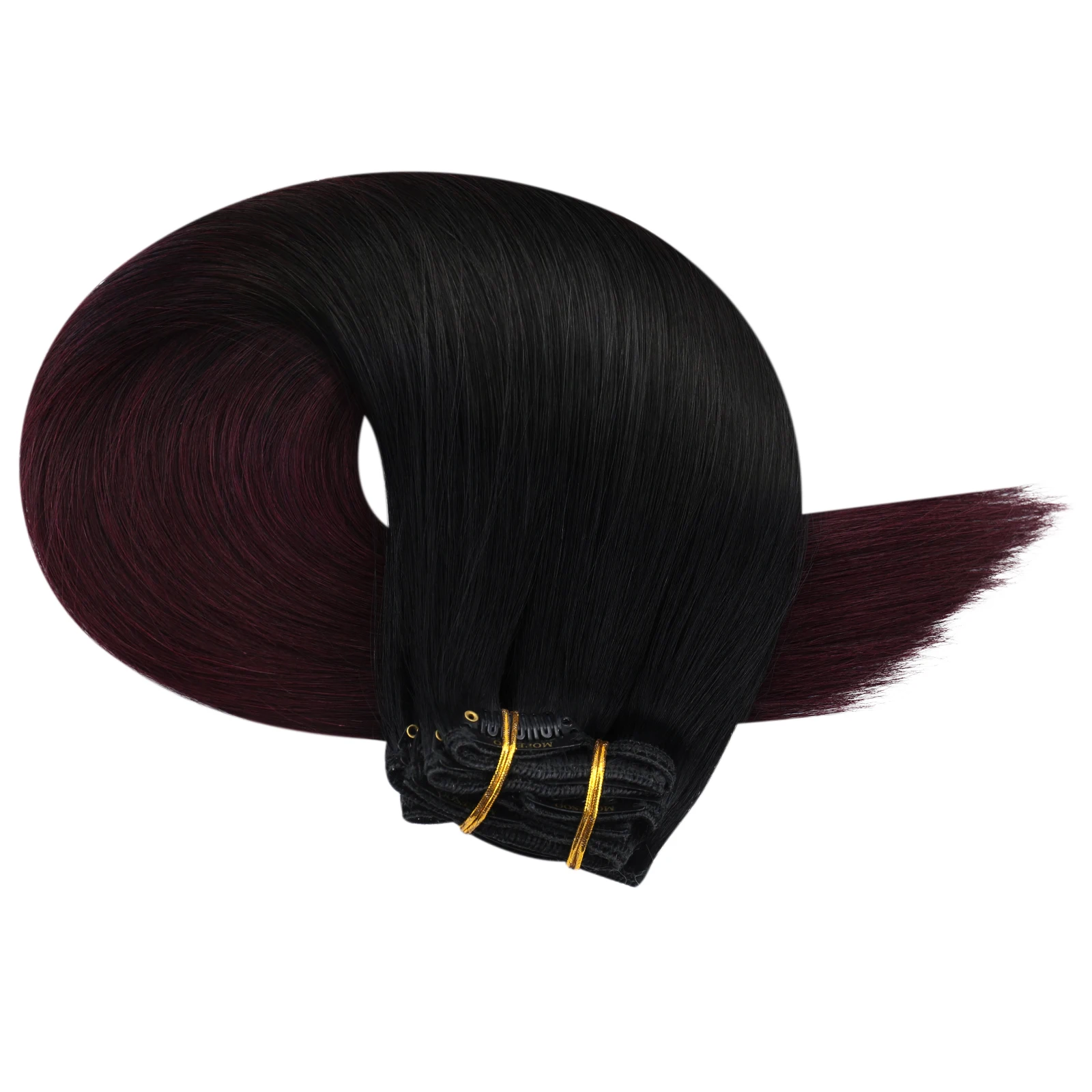 Moresoo Clip in Human Hair Extensions 10-24 inch Machine Remy Menselijk Haar Braziliaanse Doule Inslag Onzichtbare Set Recht 5/7 Stuks 100G