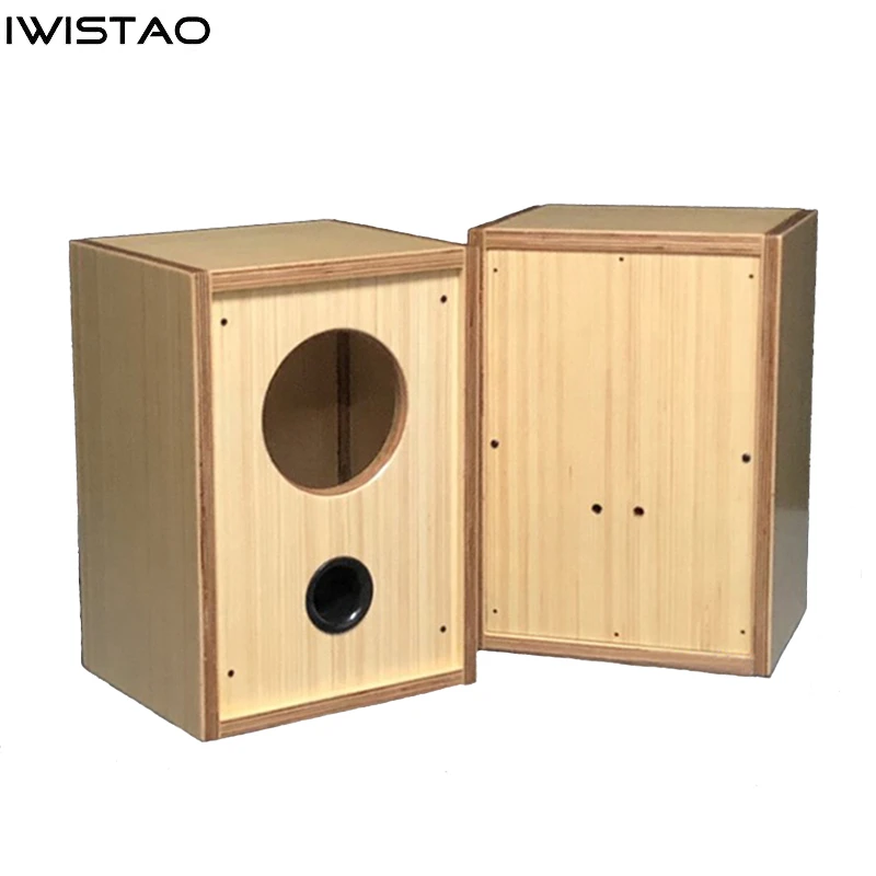 

IWISTAO HIFI 6.5 Inch Full Range Coaxial Speaker Unit Empty Cabinet 1 Pair Birch Multi-Layer Plywood 18mm for Tube Amp DIY