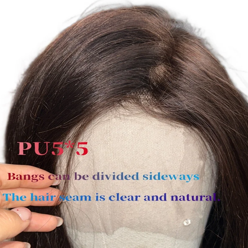 Парик с объемной волной от черного до коричневого цвета для женщин, натуральный парик из натуральных волос, парик высокой плотности, кружевной передний парик