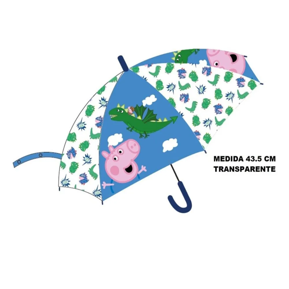 Transparent Peppa Pig umbrella transparent Campania automatic Manuel kids gift