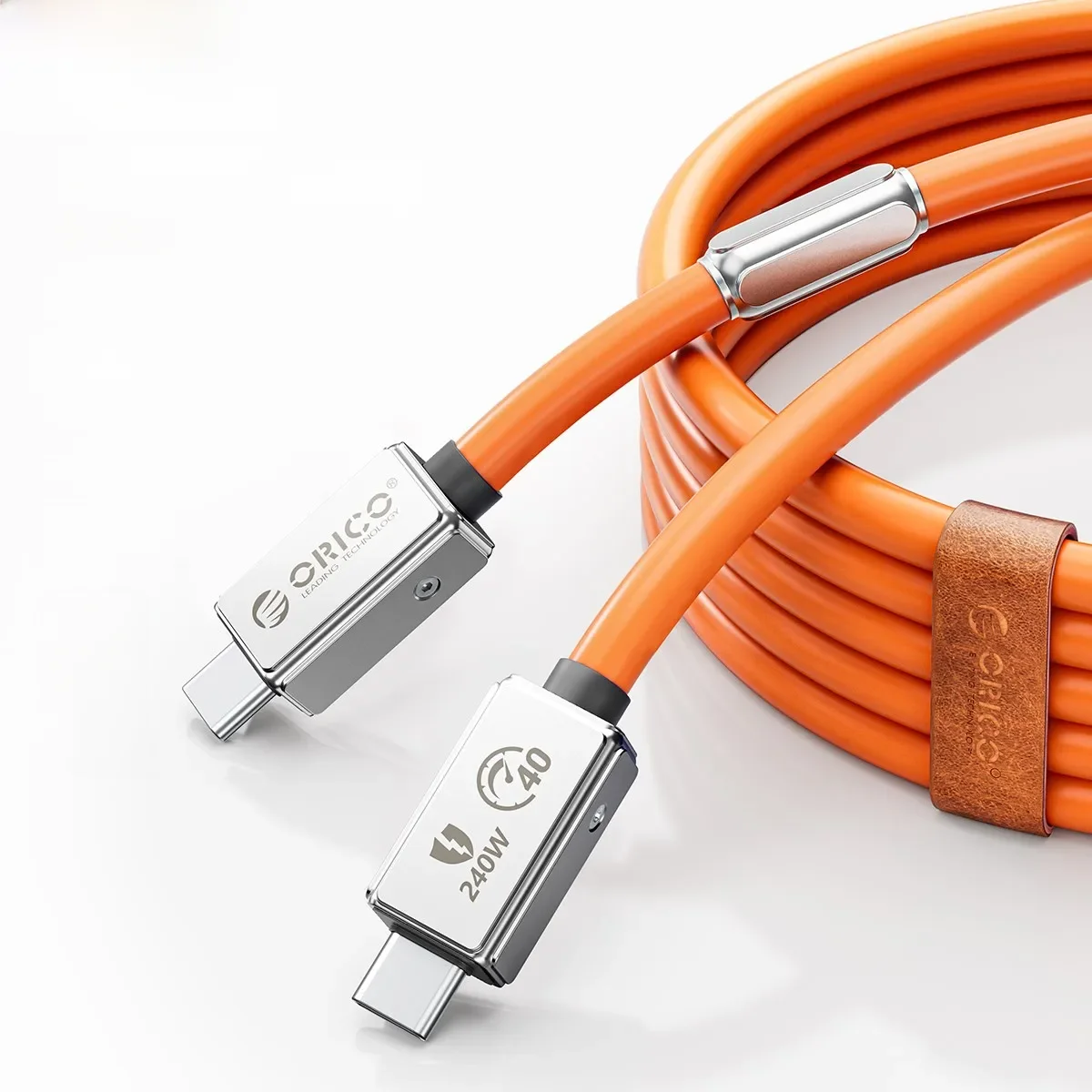 ORICO USB4 kabel 240W kompatybilny z Thunderbolt 4 wideo 8 k60hz PD3.1 USB C szybki Transfer danych silikonowych do macbooka iPhone15 — zdjęcie produktu 7