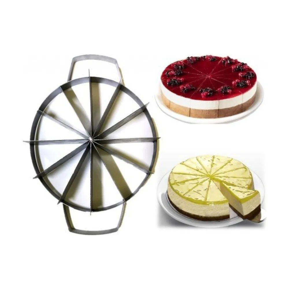 1 Piece Stainless Metal Pastry Slicer Divider 12-14 Slices Pastry Cake Material 25- 27 cm Professional Kitchen Supplies mold