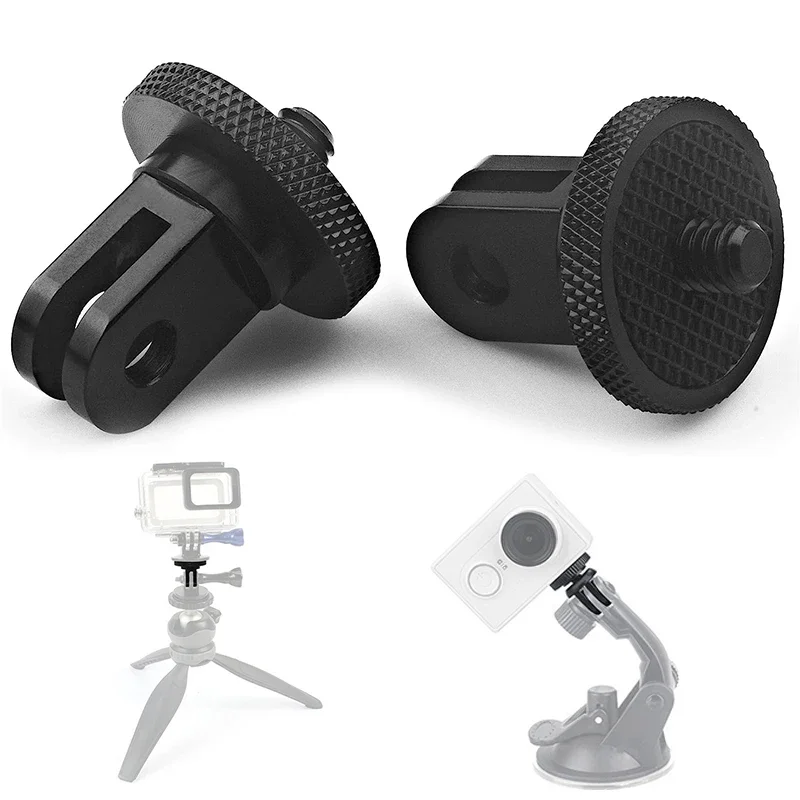 Support adaptateur pour Mini trépied 1/4 pouces, pour GoPro Hero 13 12 11 10 9 8 7 6 DJI Insta 360 X5 X4 X3 Sjcam Xiaomi Yi 4K Eken, accessoire