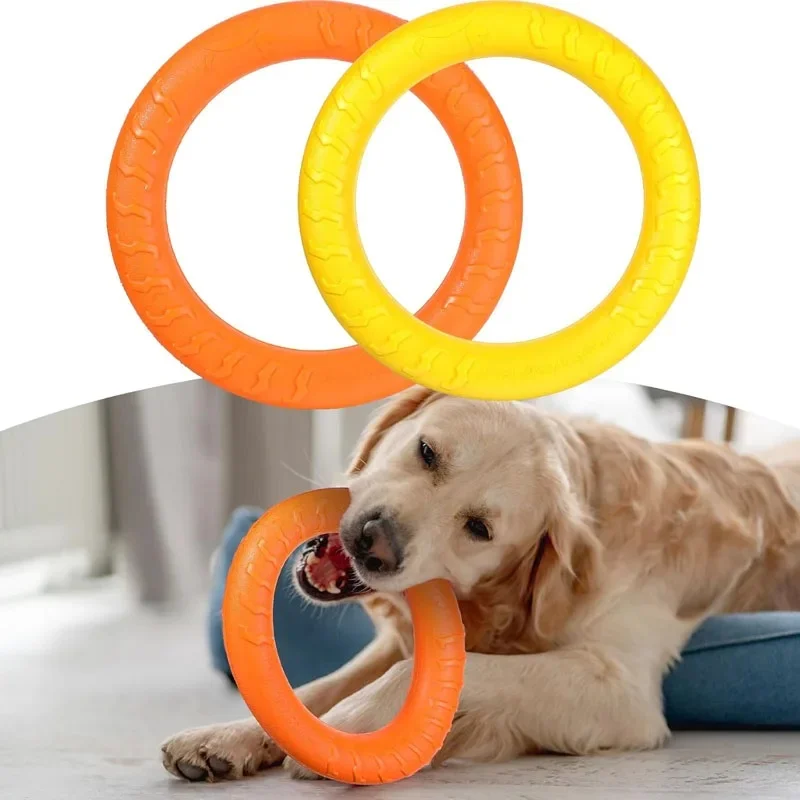 ChFukFlying-Anneau flottant pour chien, jouet à boucle indestrucemballages, outils d'entraînement pour petits, moyens et grands chiens, lancer, attraper, voler