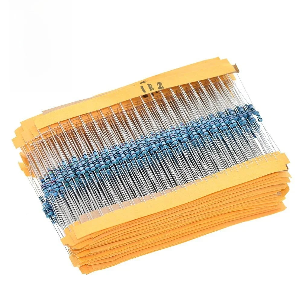 100 stücke 1/4W 1R ~ 22M 1% Metall film widerstand 100R 220R 1K 1,5 K 2,2 K 4,7 K 10K 22K 47K 100K 100 220 1K5 2K2 4K7 ohm widerstand