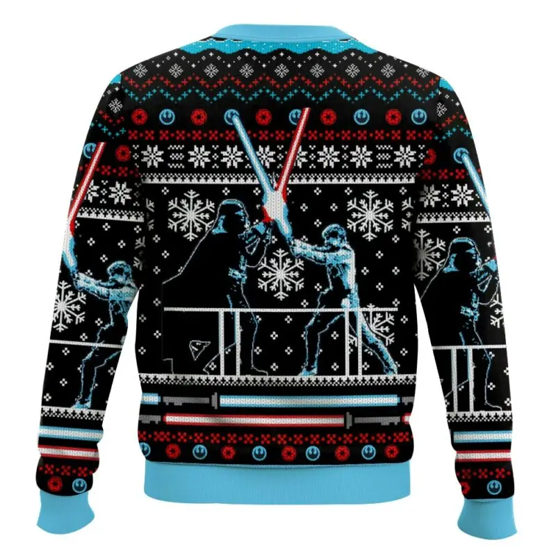 Lightsaber Duel Ugly Christmas Sweater Funny Holiday Pullover Xmas Party Costume for Men Vintage Christmas Sweater Gift 2026