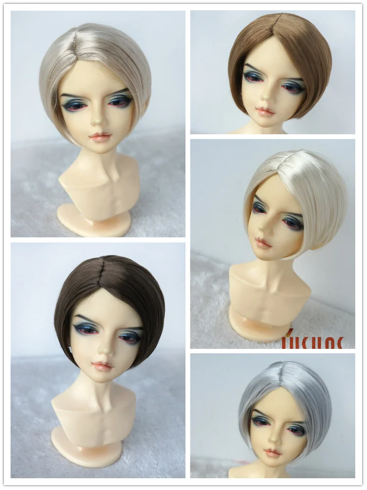 JD591 1/3 1/4 1/6 1/8 1/12 Short BJD Synthetic Mohair Doll Wig Suit From Size 4-5inch to 8-9inch doll Lati OB11 YOSD MSD SD Hair