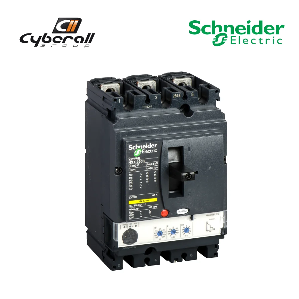 Schneider Electric-Cyberall-circuit breaker motor magnetothermal micrologic, Compact model NSX250N, 3 pole, 250A 50/60Hz reference: LV431870