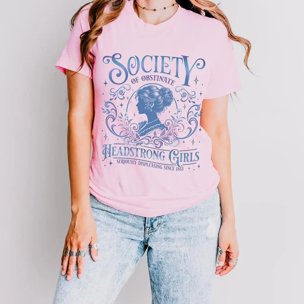 تي شيرت نسائي قطني نوك جين أوستن السيد دارسي إليزابيث بينيت برايد ميرش جين أوستن هدايا النسوية قميص