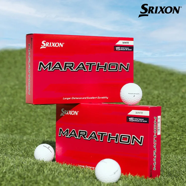 Dunlop Thrickson New Marathon 2-teiliger 15-Zinken-Golfball, hochreflektierender Golfball für große Entfernungen 2.0