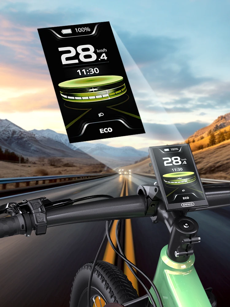 DPC010 BAFANG E-Bike Display CAN BUS E-Bike Umbausätze IP66 Wasserdichter E-Bike Tachometer 4 Zoll TFT-Bildschirm & Instrument Bluetooth Fahrradcomputer mit Typ-C-Ladegerät 5-PIN Dreieckstecker