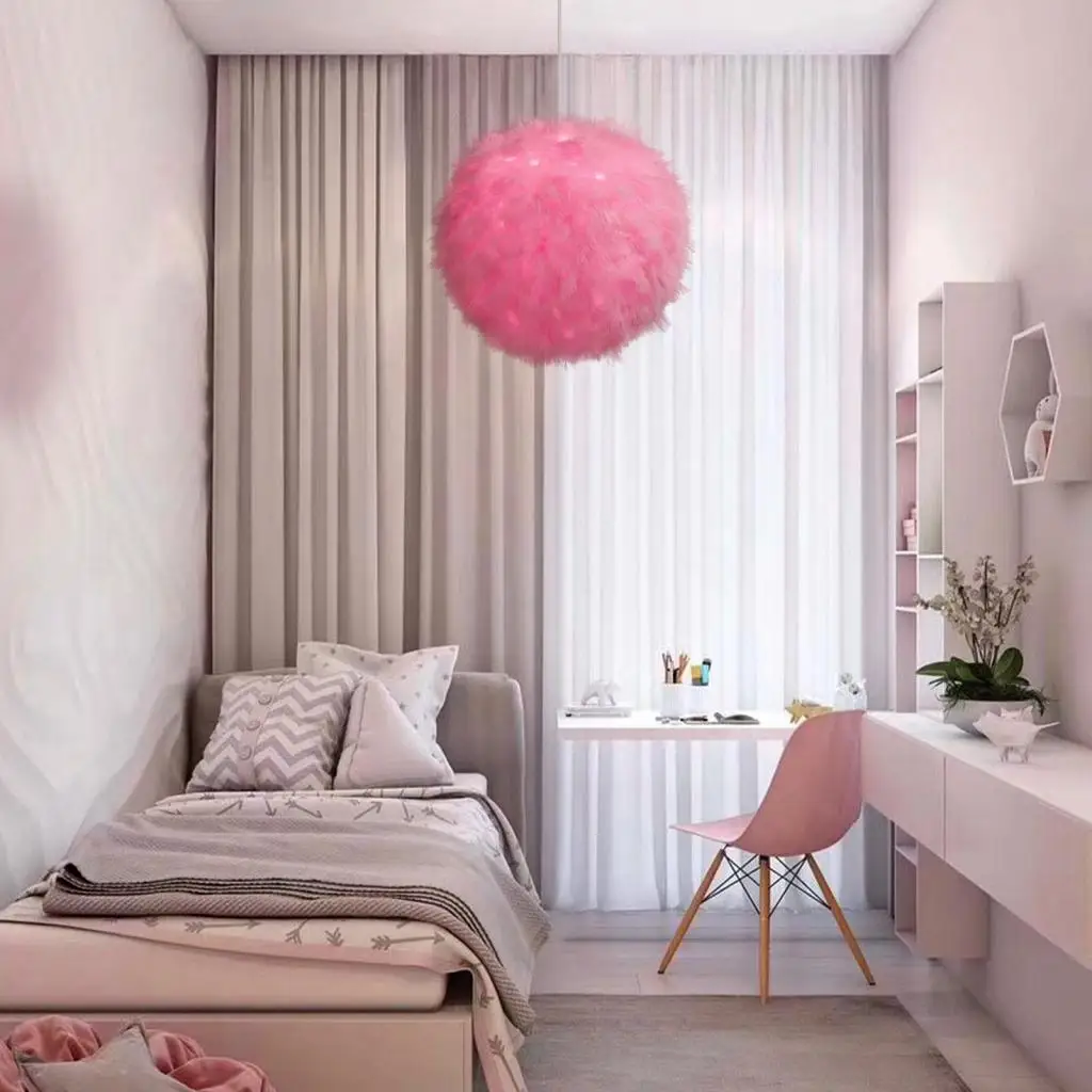 

Люстра с перьями, скандинавская современная гостиная, спальня, перьевая лампа, теплая столовая, лампа E27, магазин одежды, люстра для кафе