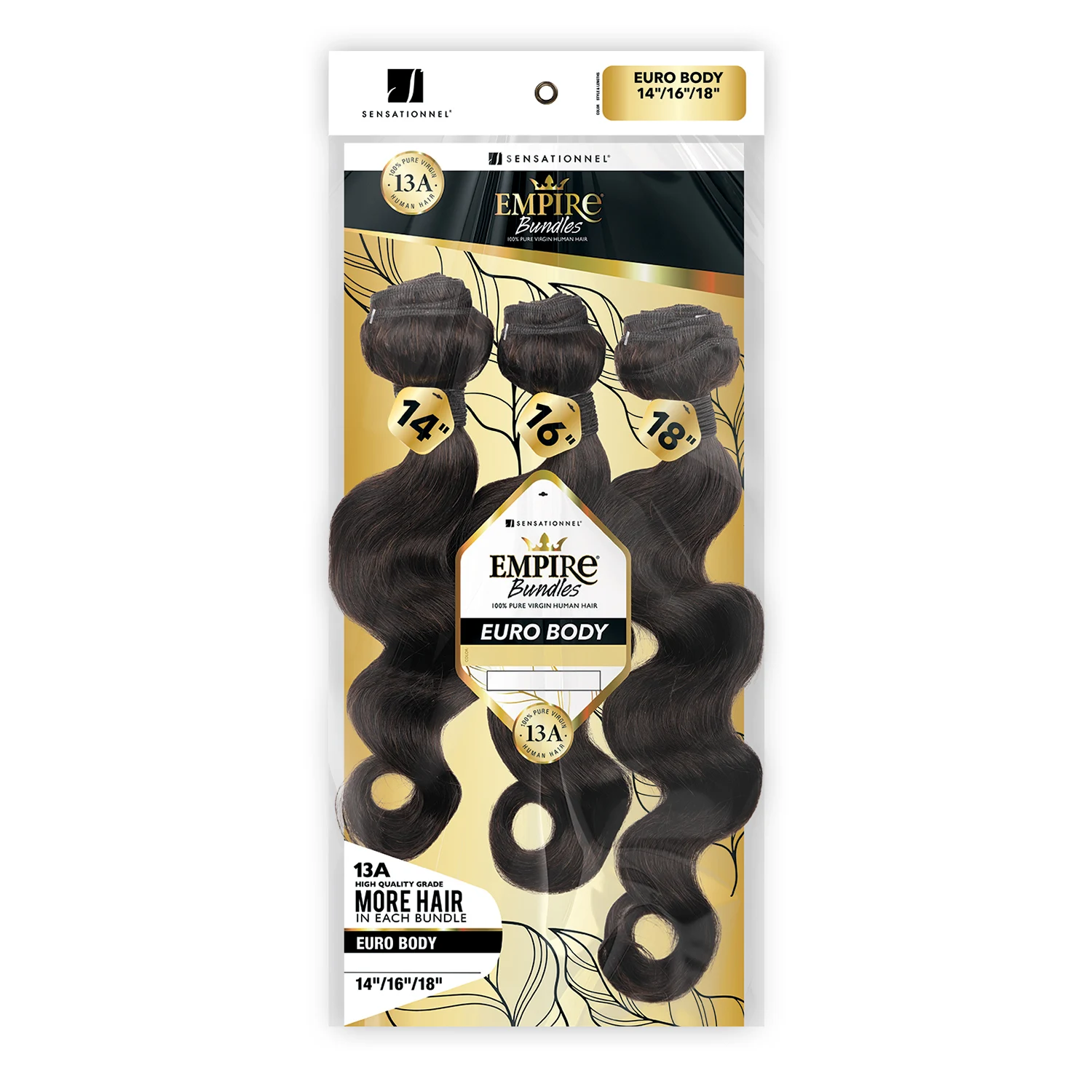 

Sensationnel Virgin Human Hair Weave Empire Bundles 3X Multi Pack Euro Body