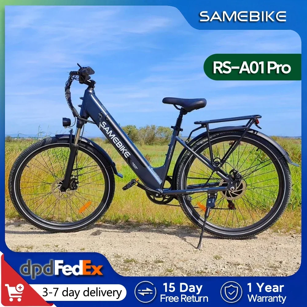 Image of Samebike 26 Zoll Elektrofahrrad RS-A01 PRO 36V15Ah Lithium-Akku Motor E-Bike 7-Gang-Schaltung Elektrofahrrad