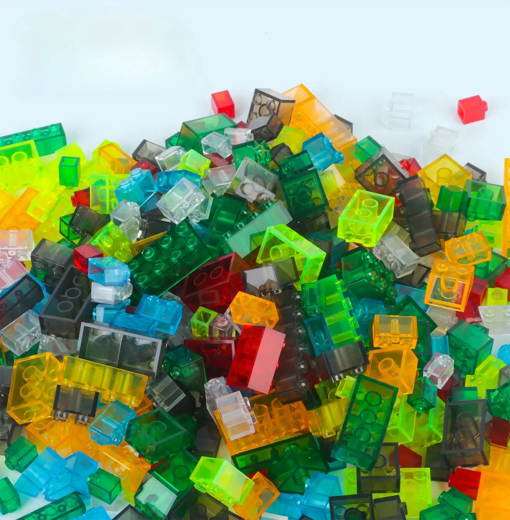 300 bricolage créatif blocs de construction transparents ville classique blocs de construction assembler cadeau d'anniversaire jouets éducatifs pour enfants