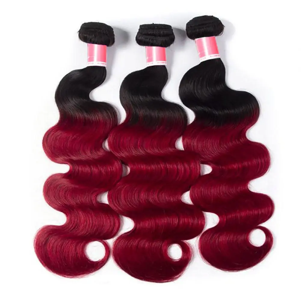 

Red 99j Color Malaysia Body Wave Hair Bundles Human Hair 3 Bundles Hair Extensions