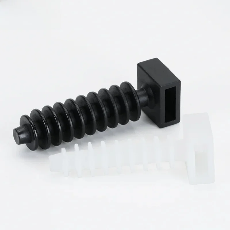 100 pièces porte-attache de câble enfichable Rivets insérer siège fixe 9mm de largeur gestionnaire de guidage de fil pour la fixation du fil électrique à bord du mur