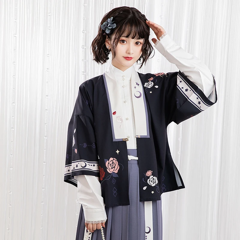 

New Hanfu Clothes For Women Adult Inside Tops Long Sleeve White Shirt Han Tang Dynasty Costumes Improve Hanfu Clothing DQL5287