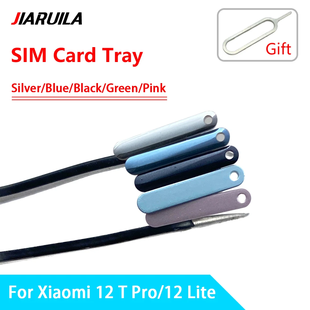 New Sim Card Tray Slot For Xiaomi  Mi 12 Lite 12T Pro SIM Card Tray Slot Holder Adapter Socket Repair Parts