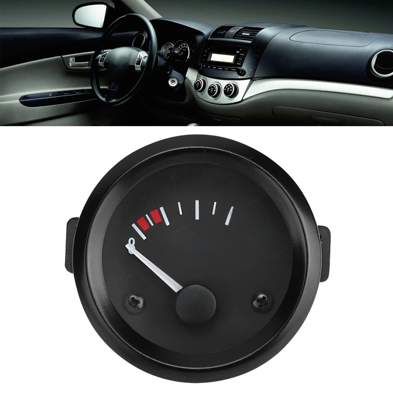 Voltmètre universel pour voiture, compteur de tension haute sensibilité, jauge de tension en alliage d'aluminium, 12V, 52mm, 2 po