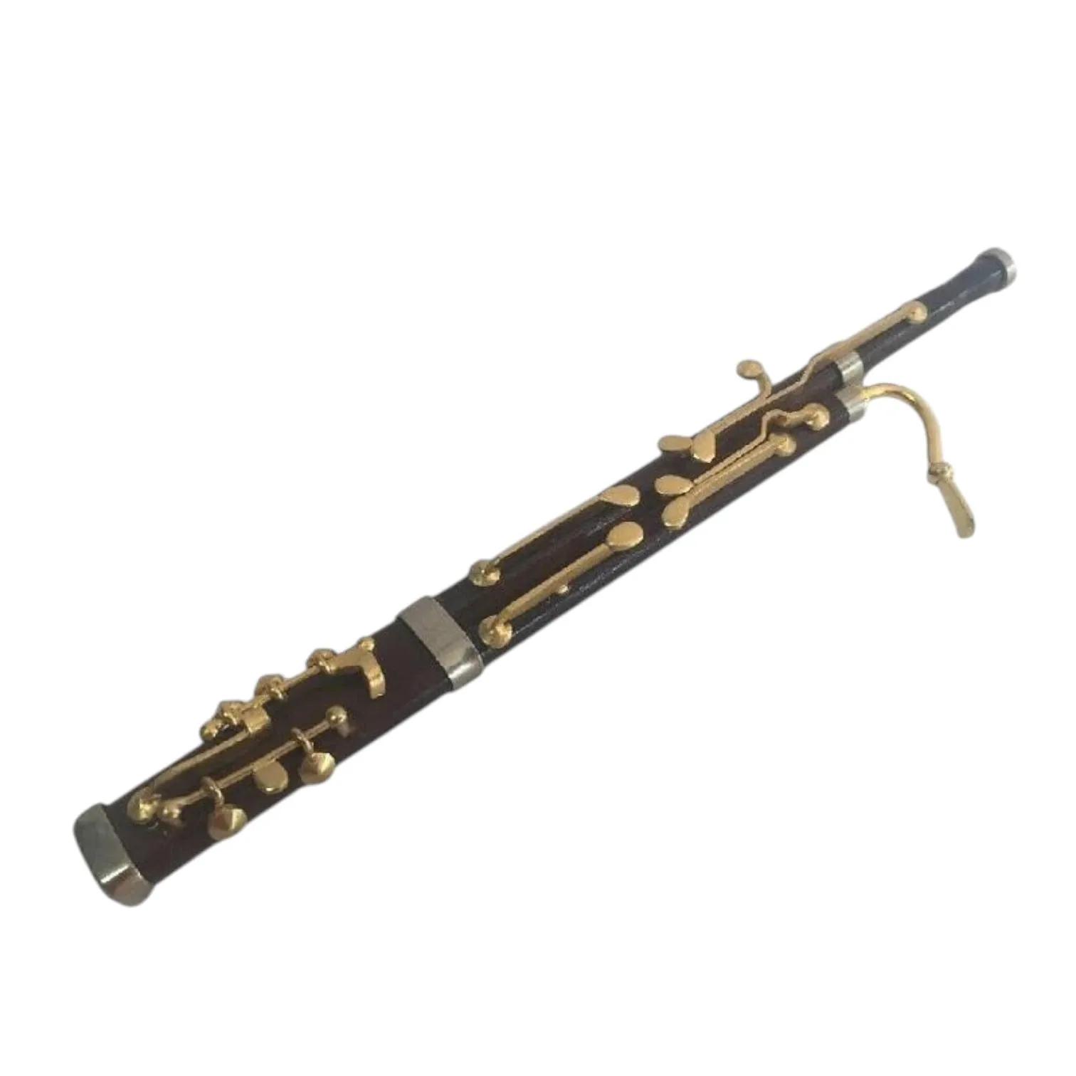 Salvat, A28 Basson miniature, instrument à vent en bois, son chaud et profond, environ Réplique en bois parfaite de 8 cm avec finitions excellentes, collection d'instruments de musique miniatures, sans fascicule, l'emballage sous blister peut être froissé