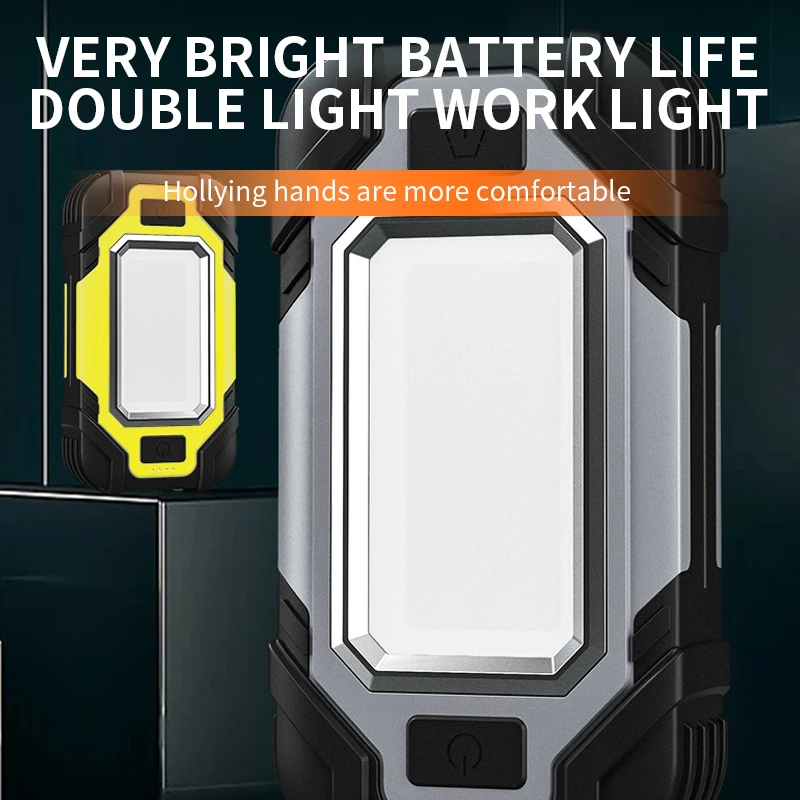 SuperFire X102 Led Flashlight USB With Built-in Battery Multi Function Folding Work Light COB Waterproof Fishing Camping Torch