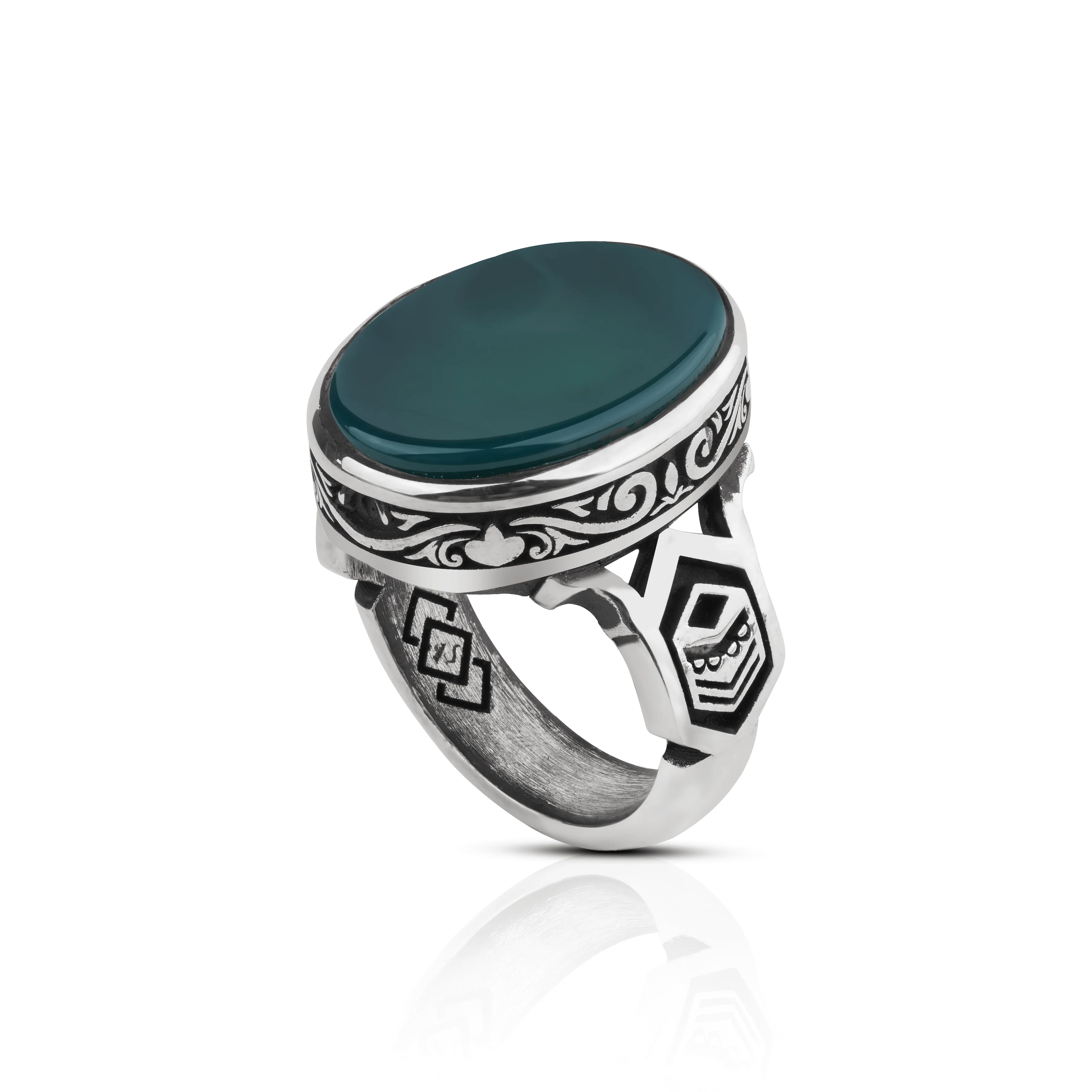 

Silver ring 925 Agate stone ,, for men