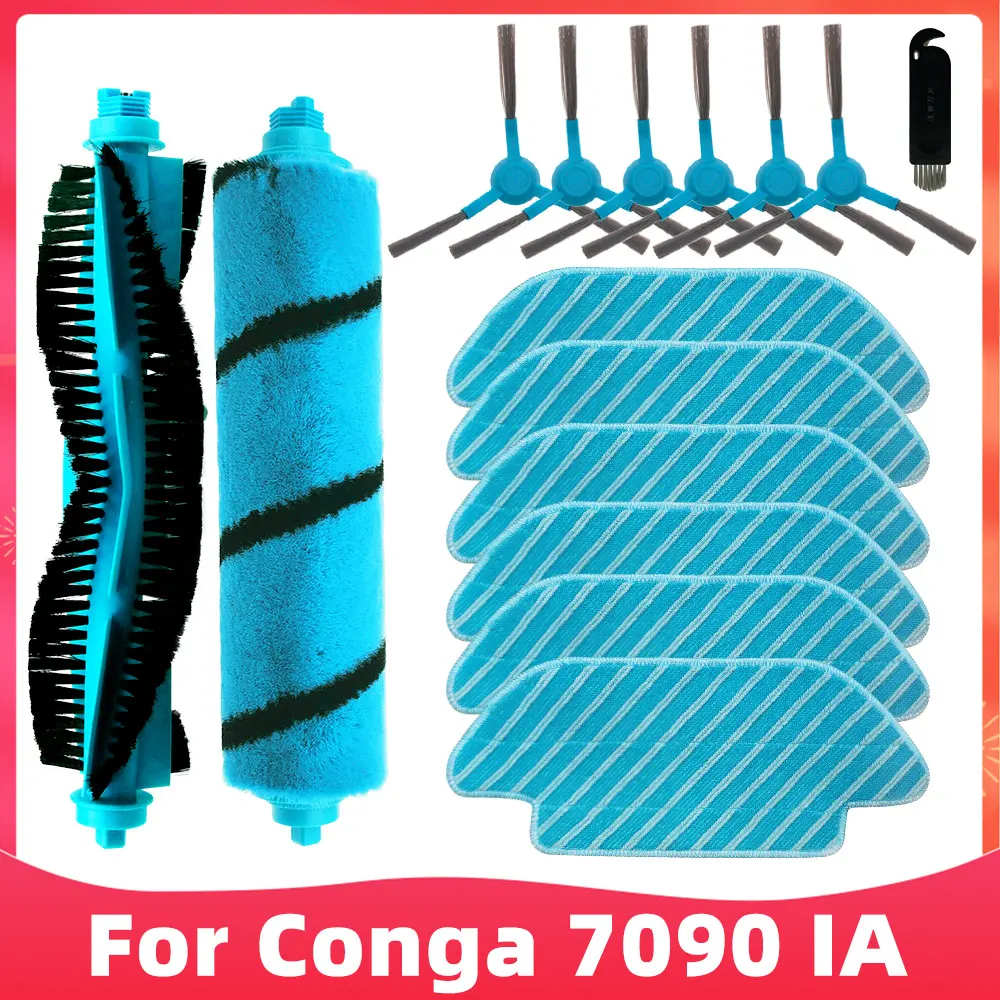 

For Cecotec Conga 7090 IA Robot Vacuum Cleaner Main Brush Side Brush Mop Cloth Rag Replacement Spare Parts Accessories