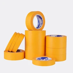 Strong Masking Tape Car Painting No-trace Adhesive Tape Walls Paint Protection Crepe Paper Orange General Purpose Masking Tapes