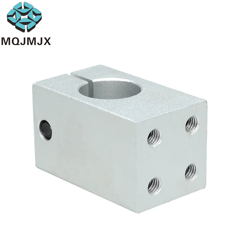 Aluminum Alloy Shaft Fixing Bracket Pillar Fixing Clamp with Threaded Parallel Guide Shaft Support Pipe Clamp Bearing Housing