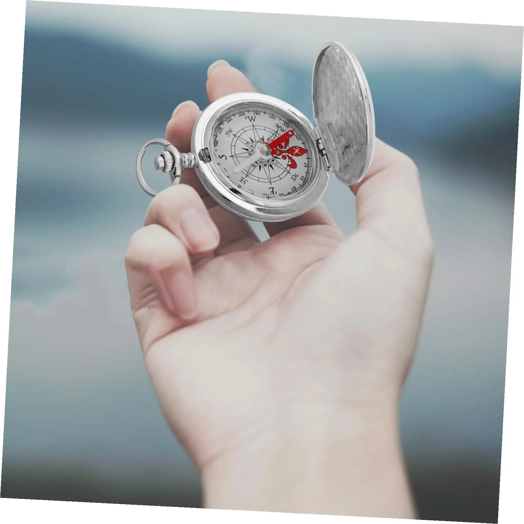 Bússola de relógio de bolso clamshell vintage para homens e mulheres ferramenta de navegação ao ar livre para caminhadas acampamento sobrevivência portátil à prova