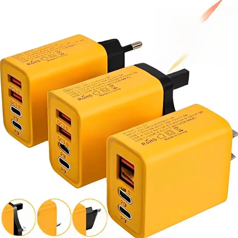 4-poorts USB C PD-oplader Snel opladen 3.0 Type C USB-telefoonopladers Snellaadadapter voor iPhone 16 15 Samsung Xiaomi Huawei - afbeelding 2