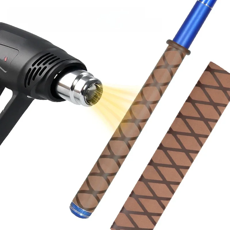 AliExpress 1 Meter Brown Anti-slip Heat Shrink Tube Wrap Case for Fishing Rod/Racquet/Bicycle Handles/Tripod DIY Dia 25/28/30/35/40mm