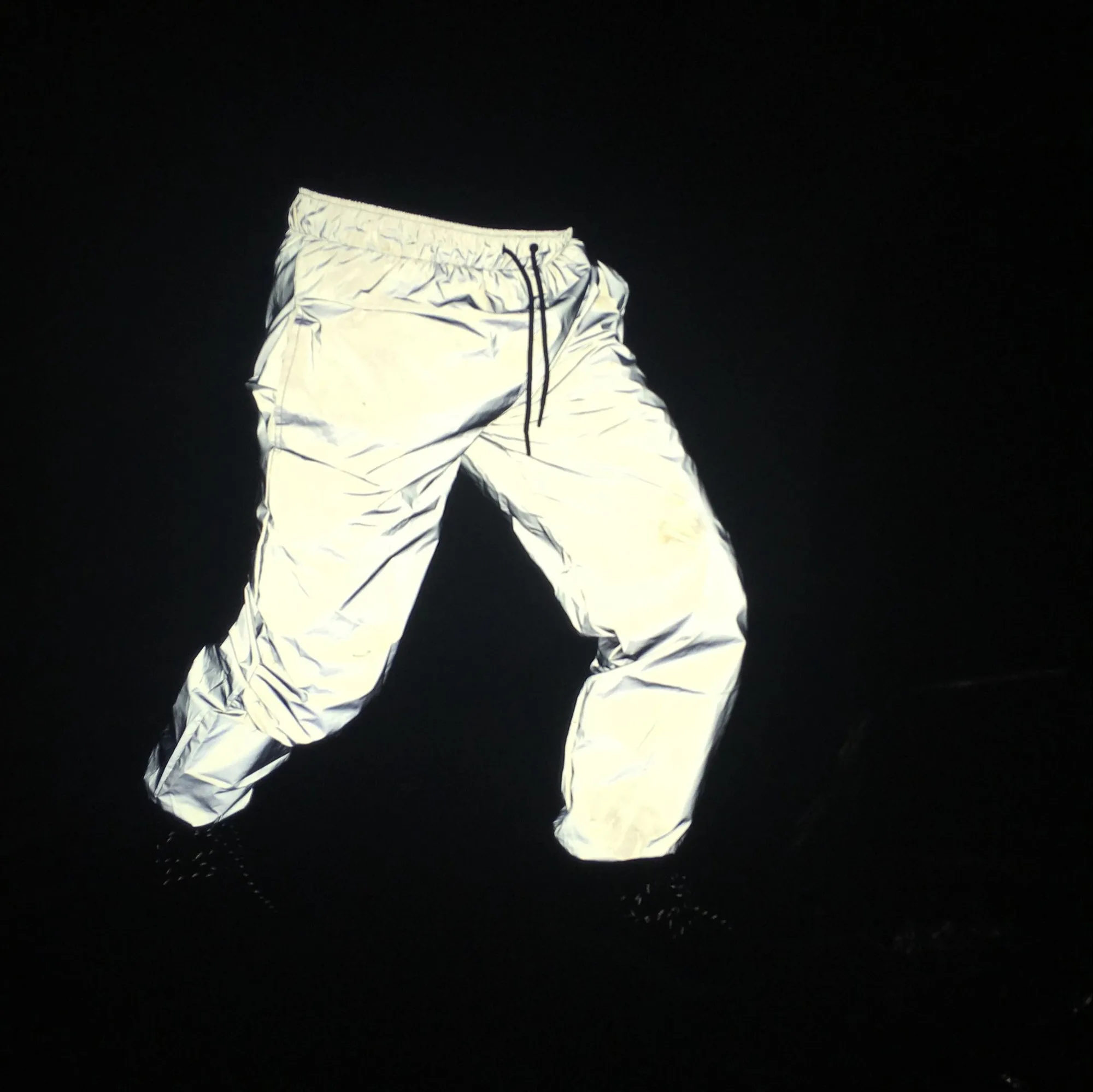 Holographic Men Reflective Rave Geometric Hip Hop Pants Casual Jogging Sweatpants