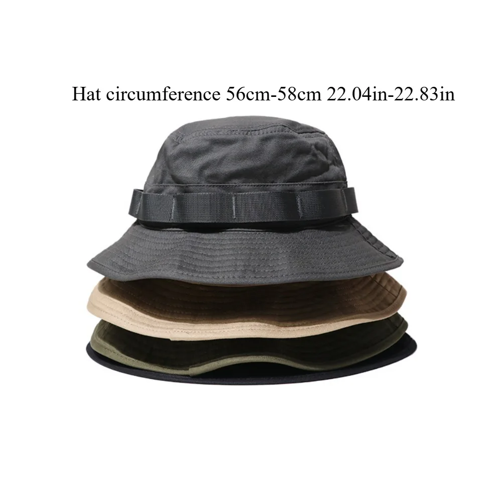 Unisex Japanese - Style Retro Functional Bucket Hat by Trendy Brand for Fall Winter Big Head Circumference Drawstring Ideal