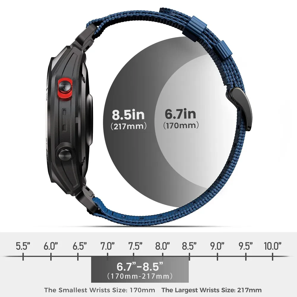 QuickFit 22mm 26mm Strap for Garmin Epix Gen 2 Nylon Band For Garmin Fenix 7X 7 Pro/Fenix6 6X 5 5X Plus/Enduro 2 51mm 47mm