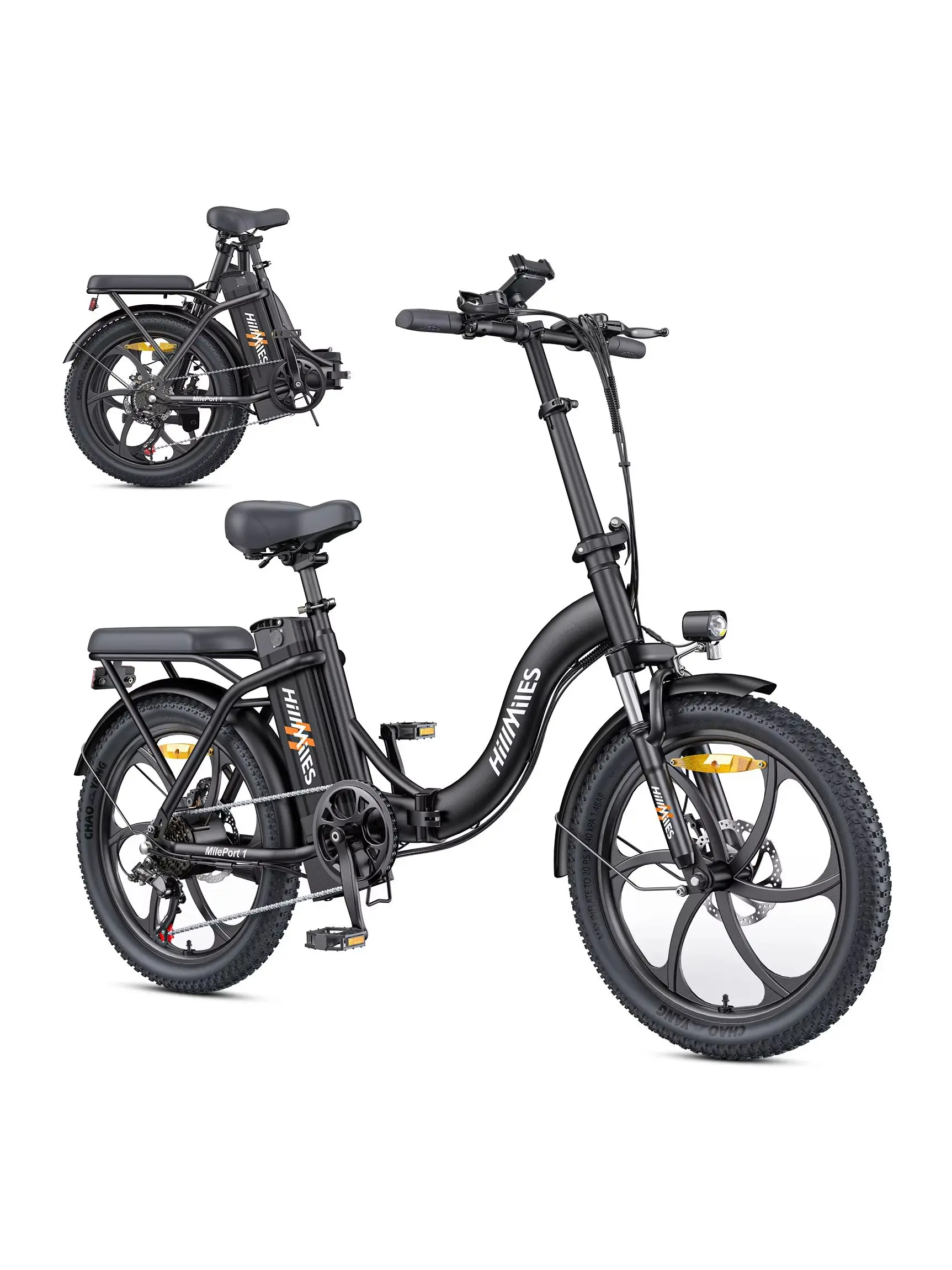 AliExpress HillMiles MilePort 1 adult E-bike, 250W E-Mountain bike, 36V 13Ah battery, 20-inch fat tire city ebike，Electric Bike