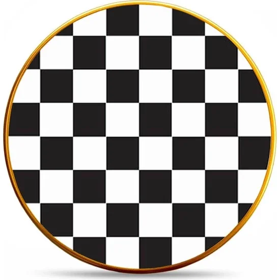 

Toygar Majida Service Plate Set 6 with 25 cm checkers