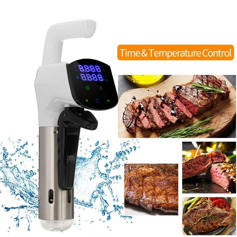 Sous Vide Cooker 1800W Wi-Fi Precision Cooker Thermal Immersion Circulator Accurate Temperature Stainless Steel for Tender Steak