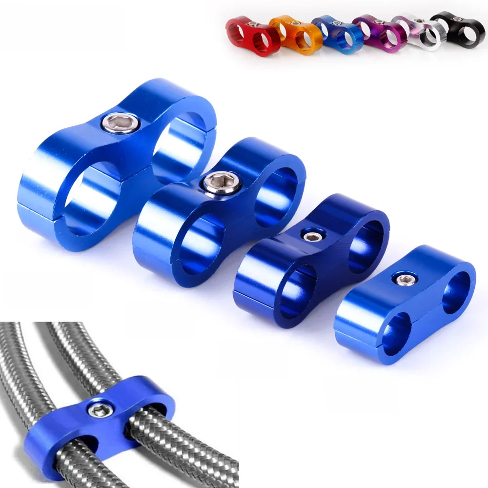 Kit de séparateurs de flexibles en aluminium tressé AN4 AN6 AN8 AN10 pour huile, carburant et eau HR013