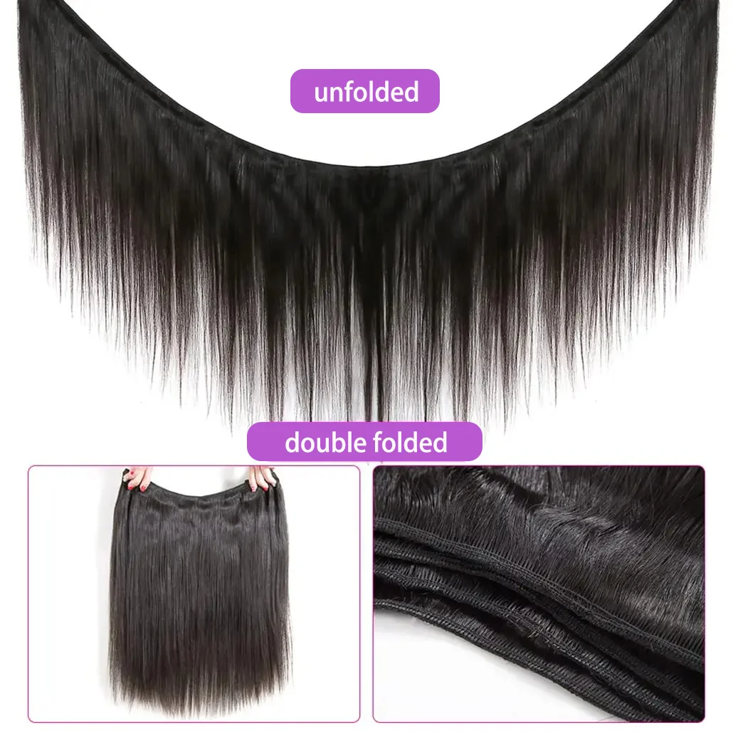 Brazilian Straight Human Hair Bundles Natural Color 18-32 inches 100% Human Hair Weave Bundles 4Pcs Straight Bundles