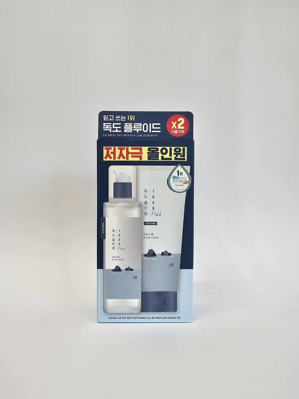 Rap redondo para hombre 1025 Dokdo Flude todo en uno 200ml + 200ml