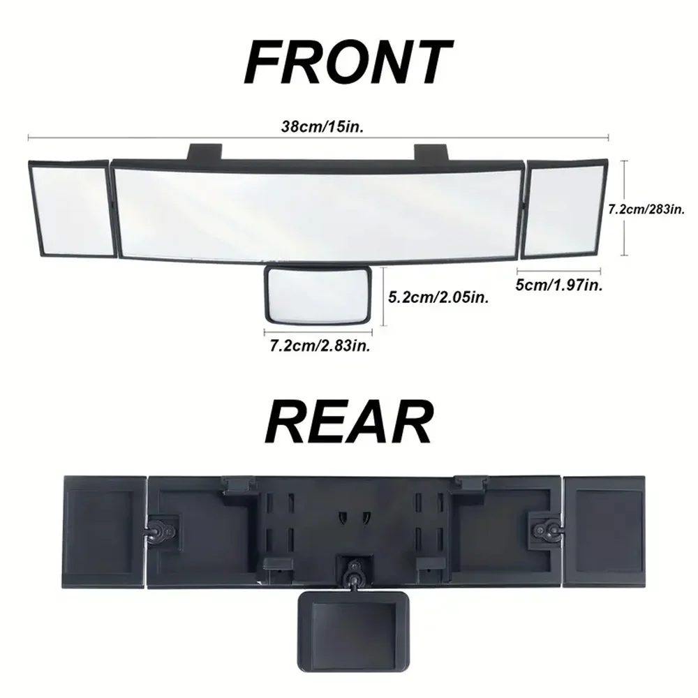 Adjustable Wide-view Rearview Mirror In The Car Wide Angle Panoramic Assisting Interior Clip On Convex Rear View Mirror For auto