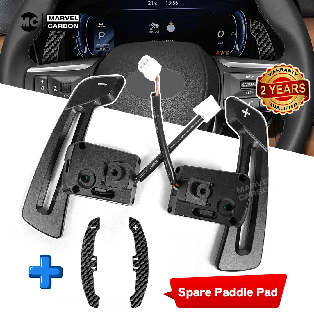 

Магнитный переключатель переключения передач из углеродного волокна для Infiniti QX50 QX60, внешний рычаг переключения передач на руле