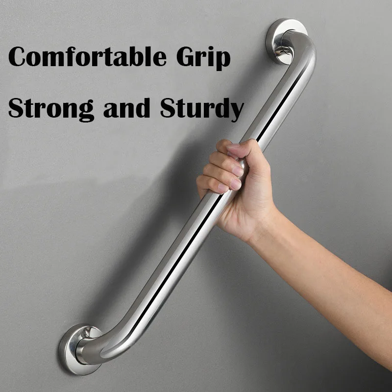 Bathroom Safety Accessories Stainless Steel Toilet Handrail Bar Shower Handle Safety Helping Handle Towel Rack Non-slip Grip