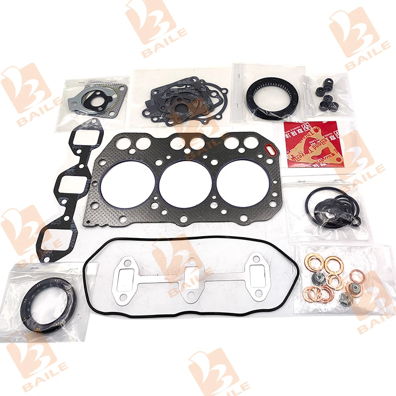 Full Gasket Kit Set For Yanmar 3TN72 Engine With Cylinder Head Gasket